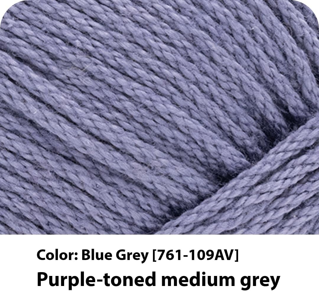 image:imageLion Brand Yarn 247 Cotton Mercerized Lightweight Yarn for Knitting Crochet and Crafts Beachcomber 5 Pack Multicolor Pack of Natural Fiber for Breathable Tops Durable Bags and Dish ClothsBlue Grey