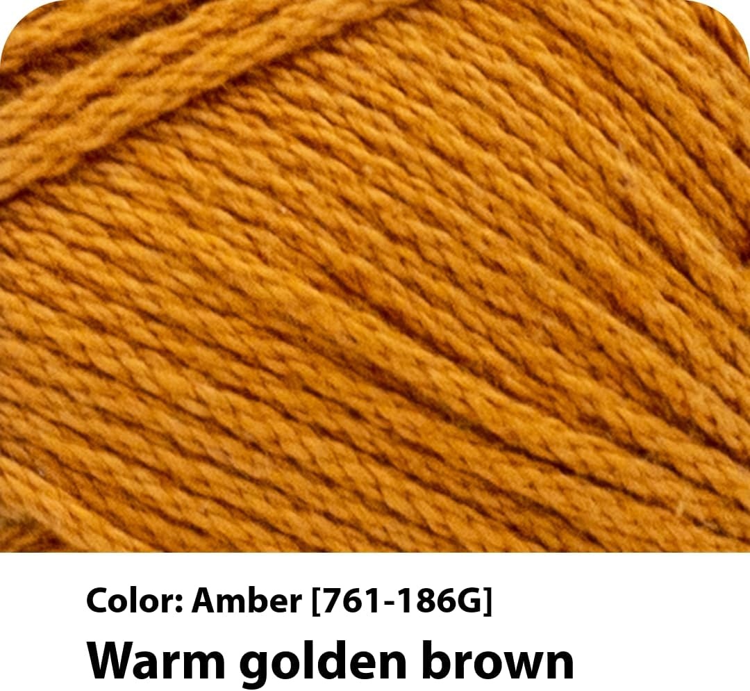 image:imageLion Brand Yarn 247 Cotton Mercerized Lightweight Yarn for Knitting Crochet and Crafts Beachcomber 5 Pack Multicolor Pack of Natural Fiber for Breathable Tops Durable Bags and Dish ClothsAmber