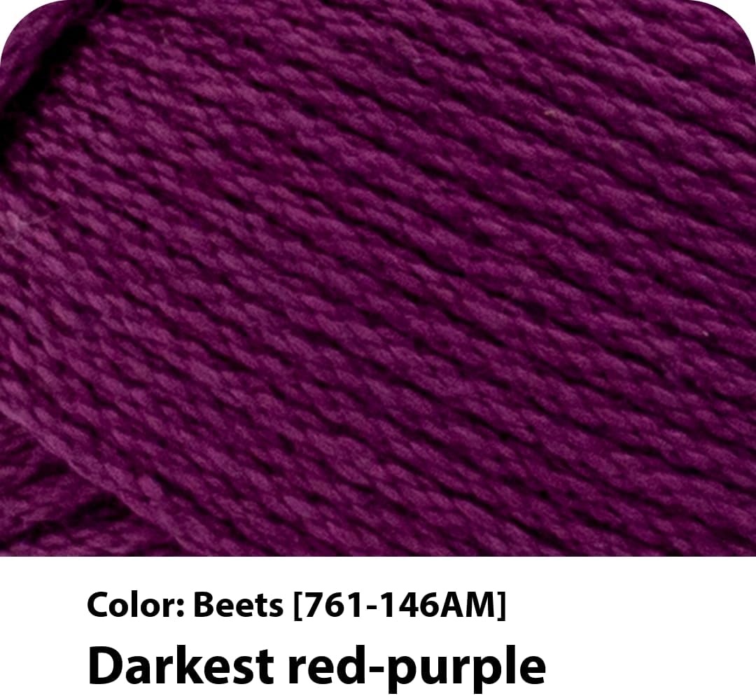 image:imageLion Brand Yarn 247 Cotton Mercerized Lightweight Yarn for Knitting Crochet and Crafts Beachcomber 5 Pack Multicolor Pack of Natural Fiber for Breathable Tops Durable Bags and Dish ClothsBeets