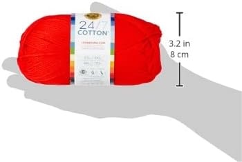 image:imageLion Brand Yarn 247 Cotton Mercerized Lightweight Yarn for Knitting Crochet and Crafts Beachcomber 5 Pack Multicolor Pack of Natural Fiber for Breathable Tops Durable Bags and Dish ClothsRed