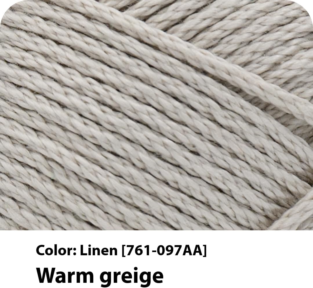 image:imageLion Brand Yarn 247 Cotton Mercerized Lightweight Yarn for Knitting Crochet and Crafts Beachcomber 5 Pack Multicolor Pack of Natural Fiber for Breathable Tops Durable Bags and Dish ClothsLinen