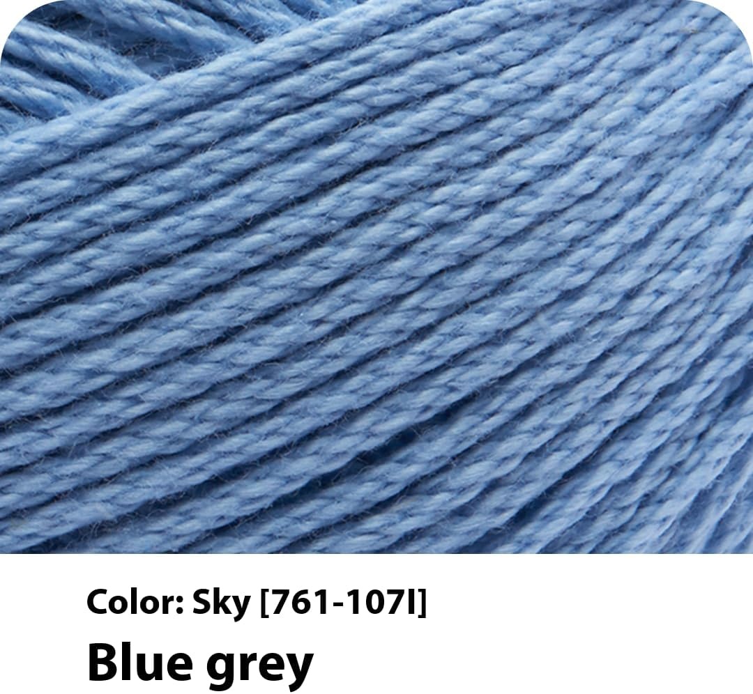 image:imageLion Brand Yarn 247 Cotton Mercerized Lightweight Yarn for Knitting Crochet and Crafts Beachcomber 5 Pack Multicolor Pack of Natural Fiber for Breathable Tops Durable Bags and Dish ClothsSky
