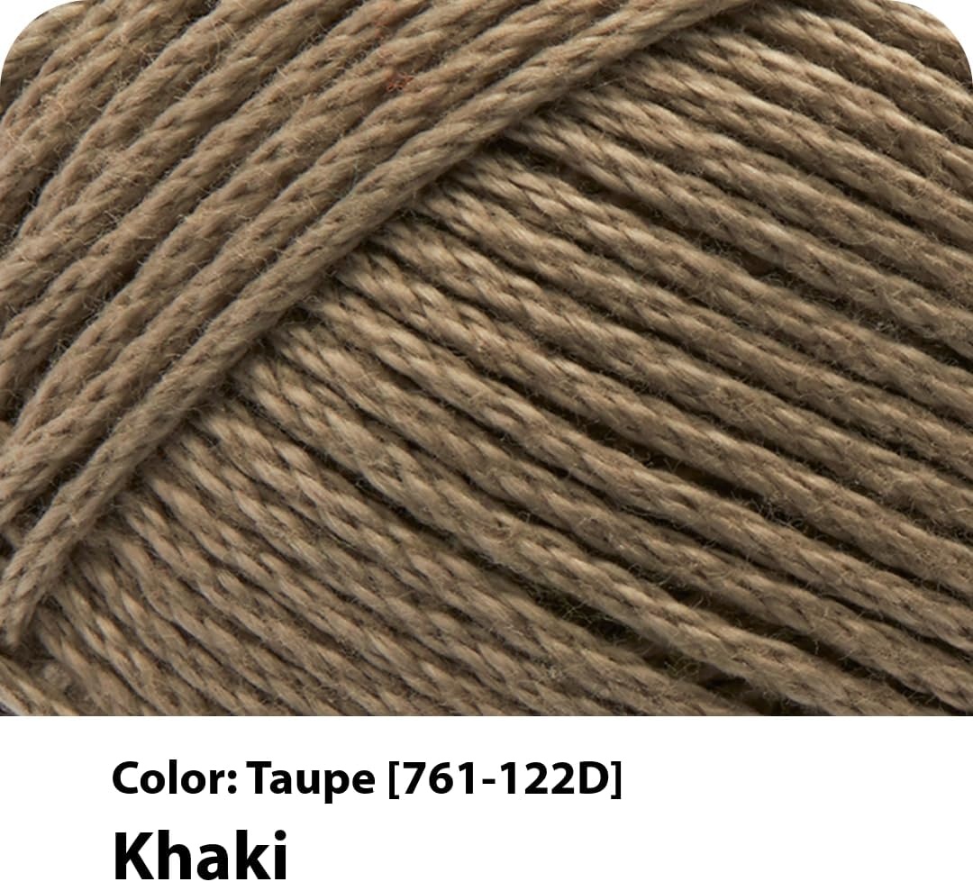 image:imageLion Brand Yarn 247 Cotton Mercerized Lightweight Yarn for Knitting Crochet and Crafts Beachcomber 5 Pack Multicolor Pack of Natural Fiber for Breathable Tops Durable Bags and Dish ClothsTaupe