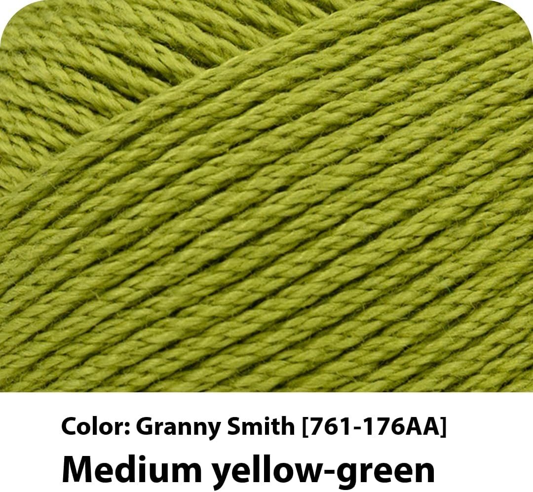 image:imageLion Brand Yarn 247 Cotton Mercerized Lightweight Yarn for Knitting Crochet and Crafts Beachcomber 5 Pack Multicolor Pack of Natural Fiber for Breathable Tops Durable Bags and Dish ClothsGranny Smith