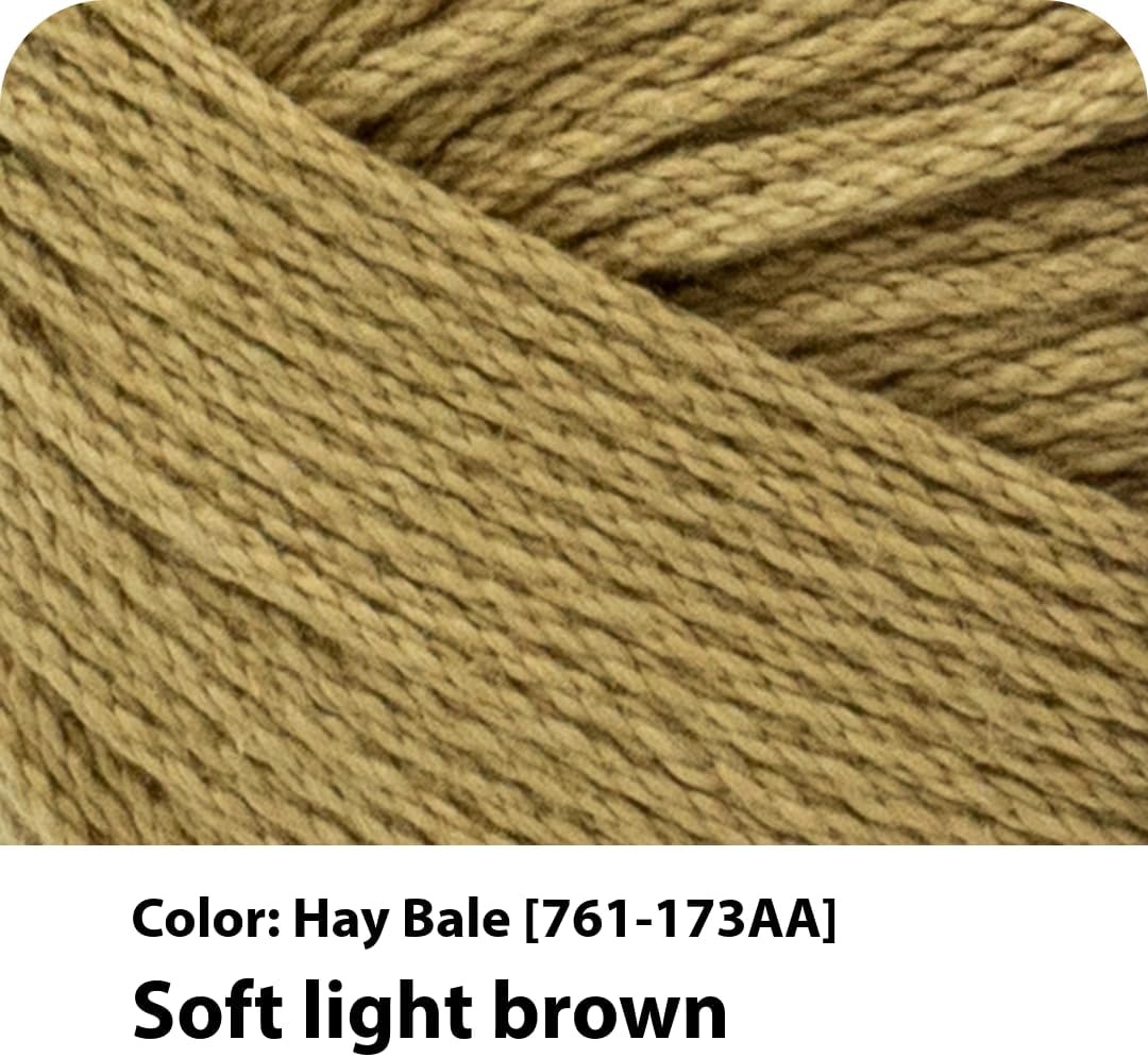 image:imageLion Brand Yarn 247 Cotton Mercerized Lightweight Yarn for Knitting Crochet and Crafts Beachcomber 5 Pack Multicolor Pack of Natural Fiber for Breathable Tops Durable Bags and Dish ClothsHay Bale