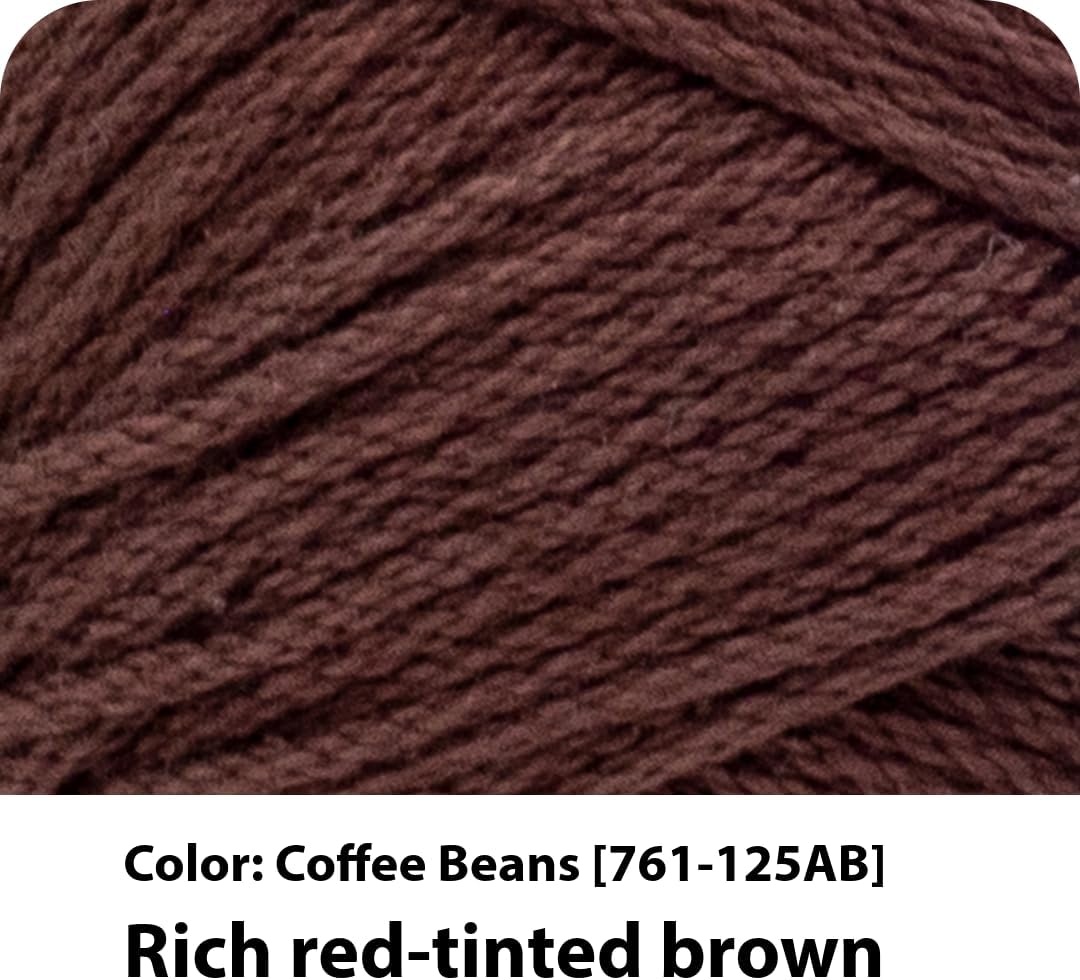 image:imageLion Brand Yarn 247 Cotton Mercerized Lightweight Yarn for Knitting Crochet and Crafts Beachcomber 5 Pack Multicolor Pack of Natural Fiber for Breathable Tops Durable Bags and Dish ClothsCoffee Beans
