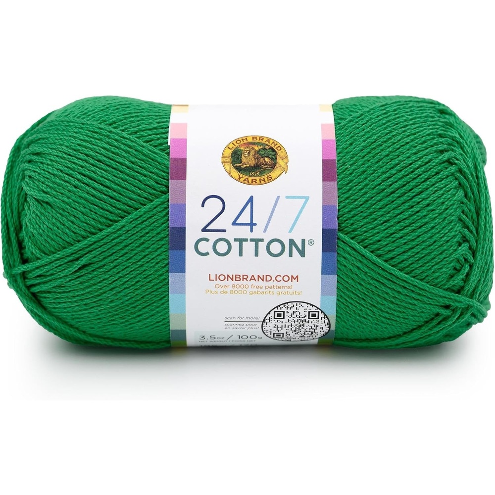 image:imageLion Brand Yarn 247 Cotton Mercerized Lightweight Yarn for Knitting Crochet and Crafts Beachcomber 5 Pack Multicolor Pack of Natural Fiber for Breathable Tops Durable Bags and Dish ClothsIvy League