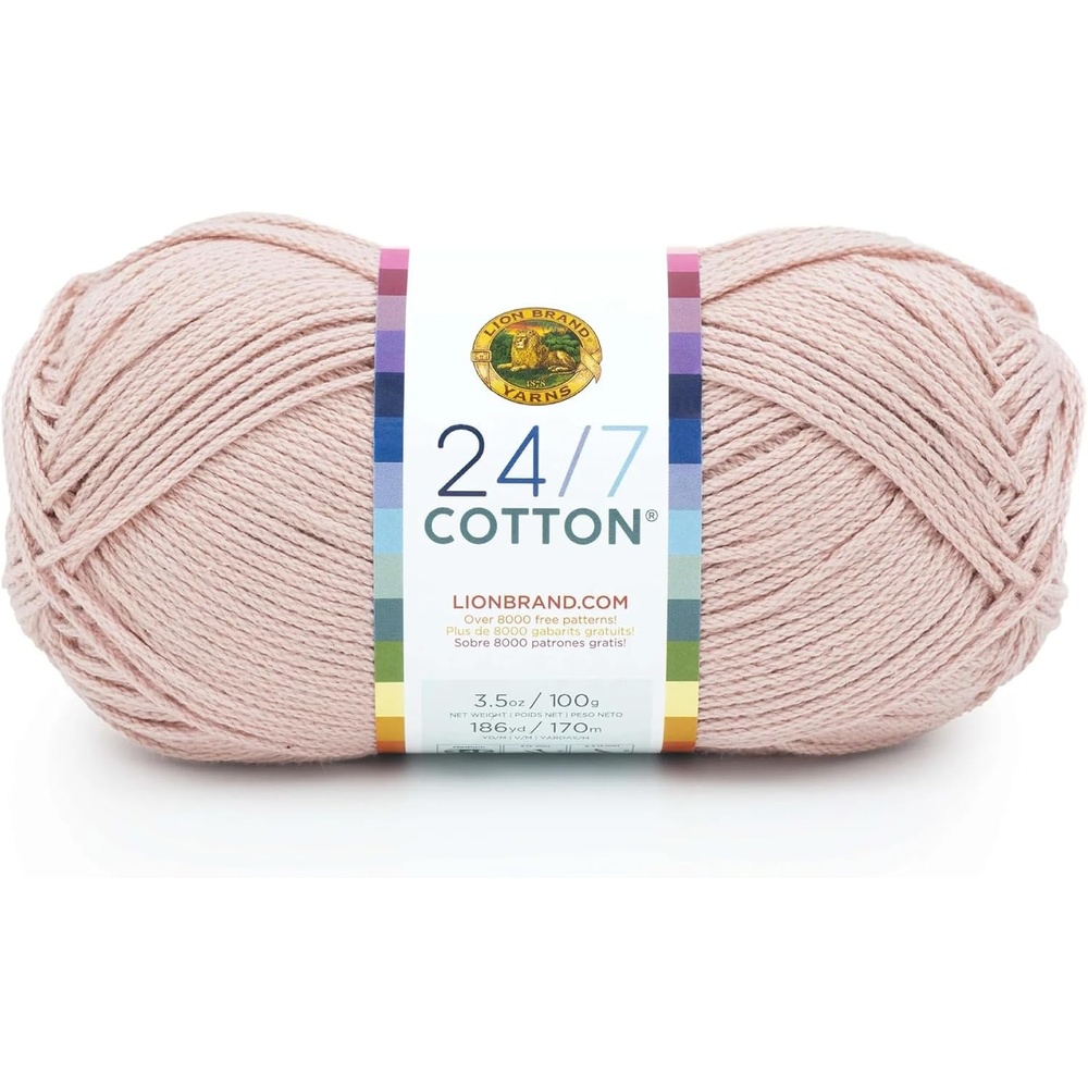 image:imageLion Brand Yarn 247 Cotton Mercerized Lightweight Yarn for Knitting Crochet and Crafts Beachcomber 5 Pack Multicolor Pack of Natural Fiber for Breathable Tops Durable Bags and Dish ClothsBeechnut
