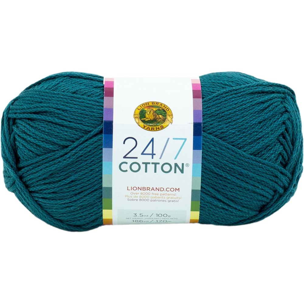 image:imageLion Brand Yarn 247 Cotton Mercerized Lightweight Yarn for Knitting Crochet and Crafts Beachcomber 5 Pack Multicolor Pack of Natural Fiber for Breathable Tops Durable Bags and Dish ClothsDragonfly